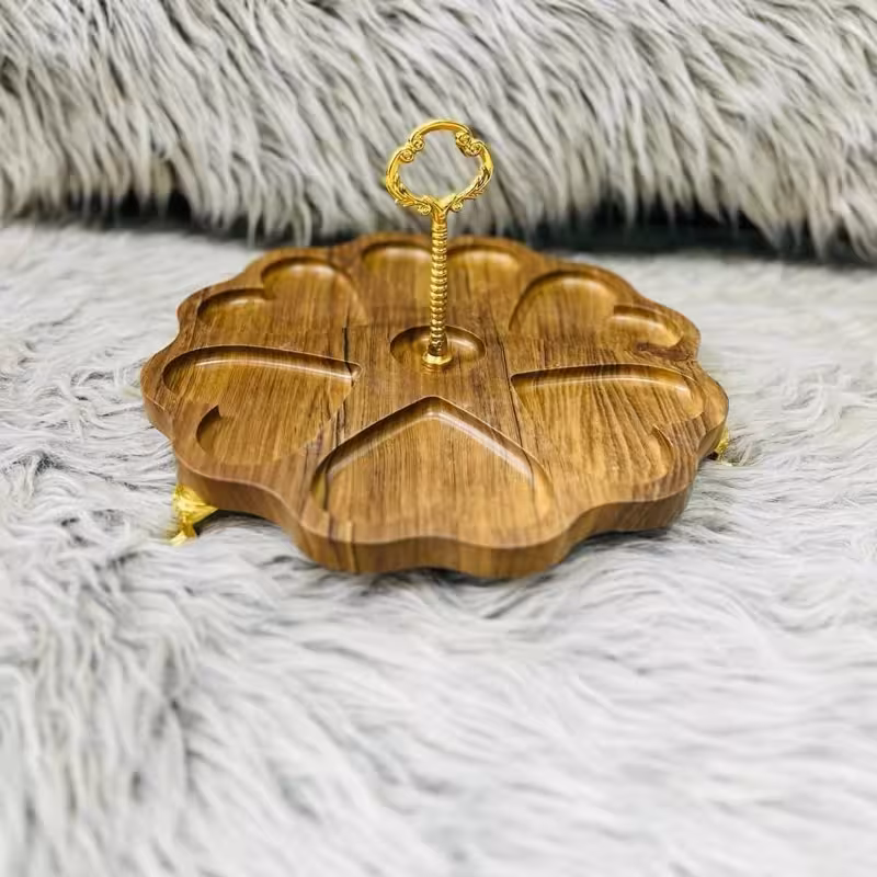 ارده خوری قلبی پایه طلایی و شیک