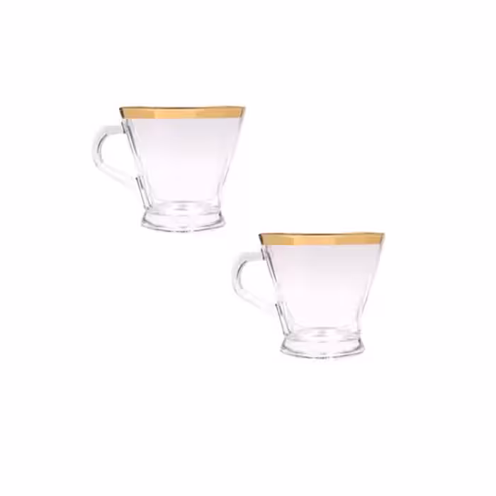 فنجان بلور بلینک مکس مدل لب طلا شلغمی