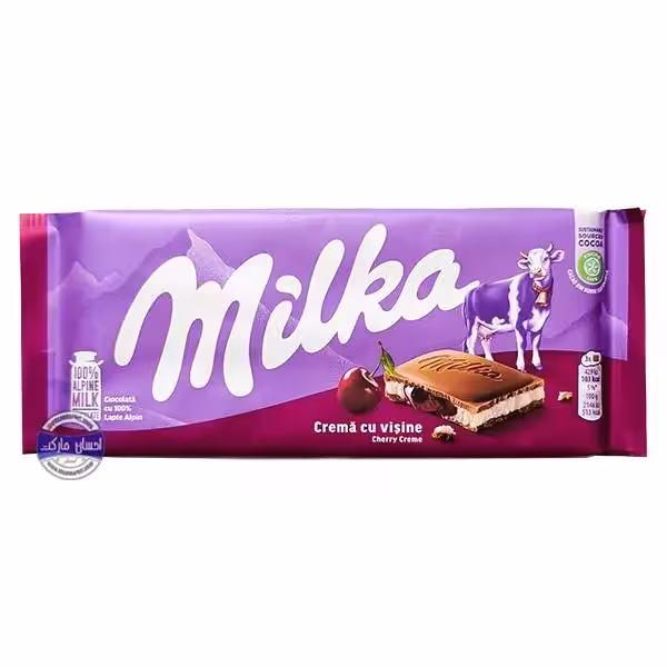 تابلت شکلات میلکا با مغز کرم گیلاس