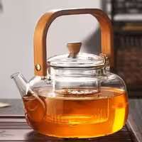 قوری پیرکس دسته بامبو