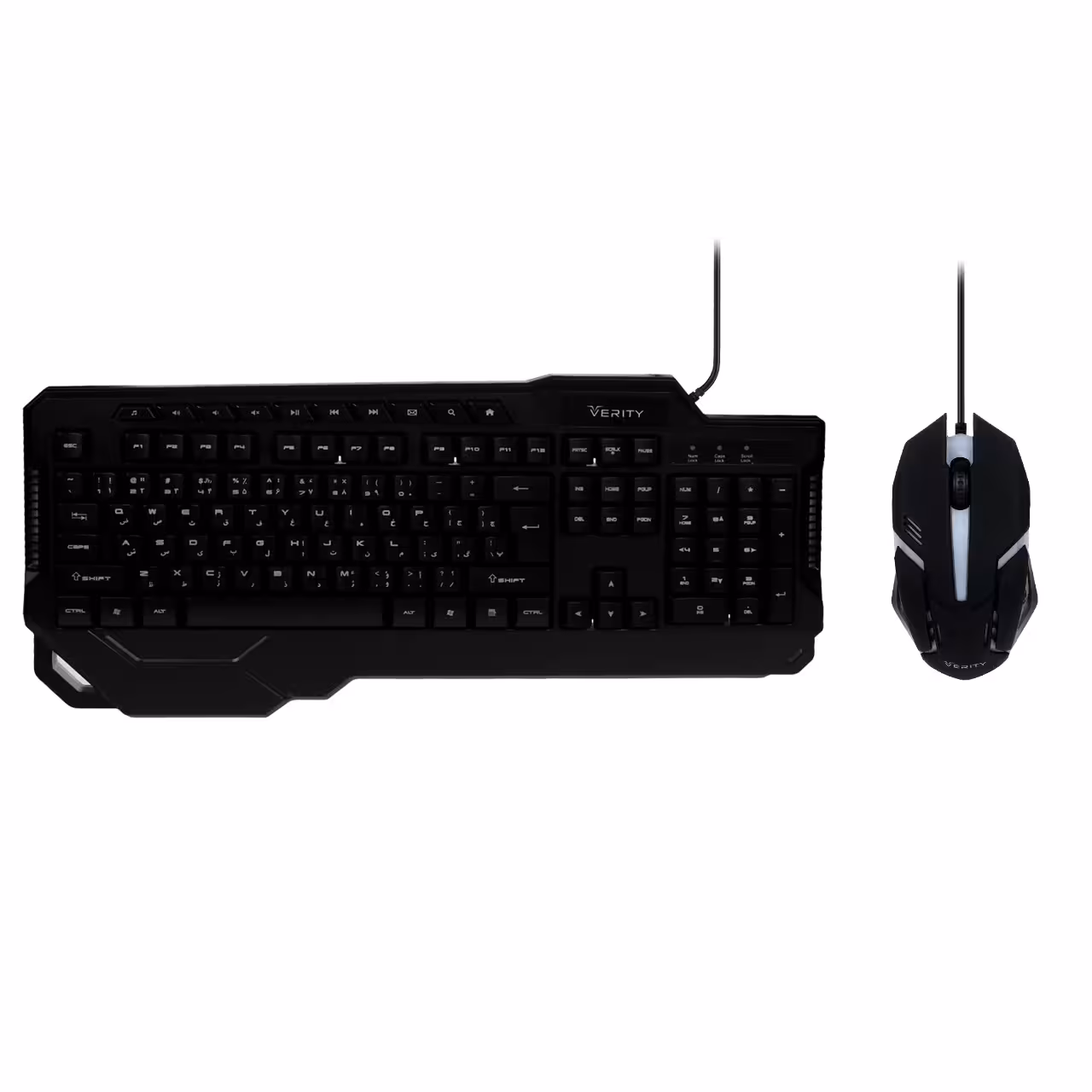 کیبورد و ماوس باسیم گیمینگ Verity مدل V-KB6121GCW