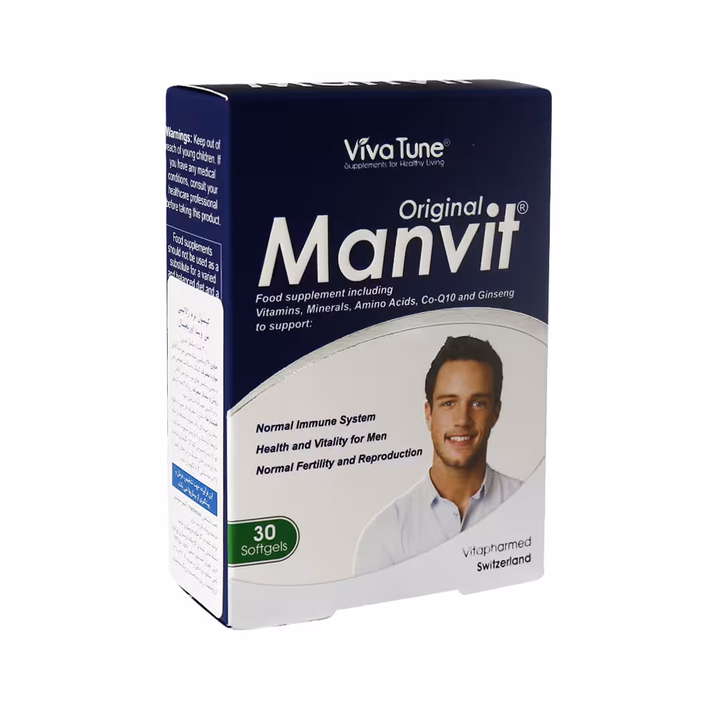سافت ژل من ویت اورجینال ویواتیون مناسب آقایان 30 عدد Viva Tune Original Manvit 30 Softgels