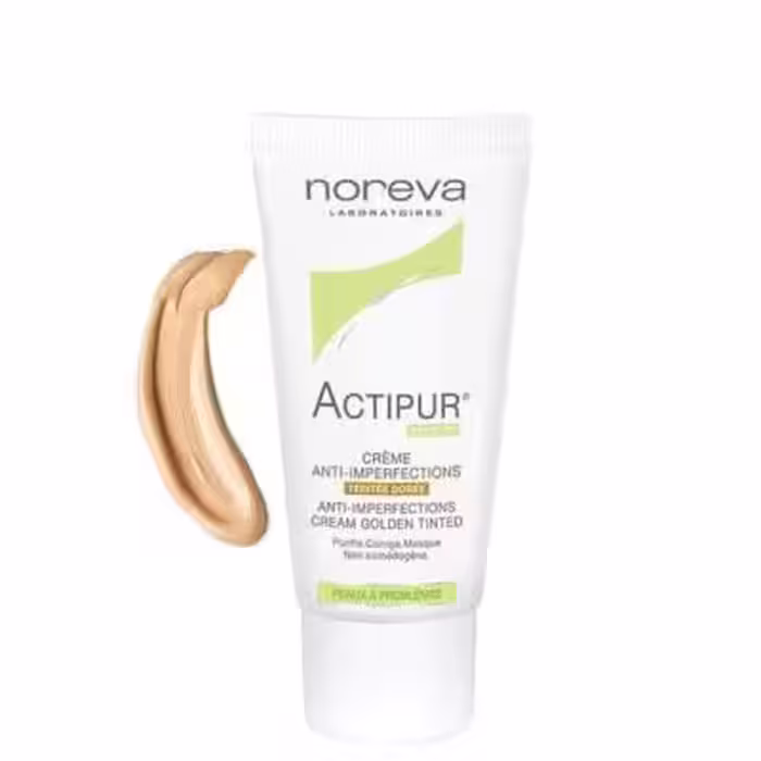 کرم پودر تیوپی noreva اکتی پور Actipur رنگ بژ تیره