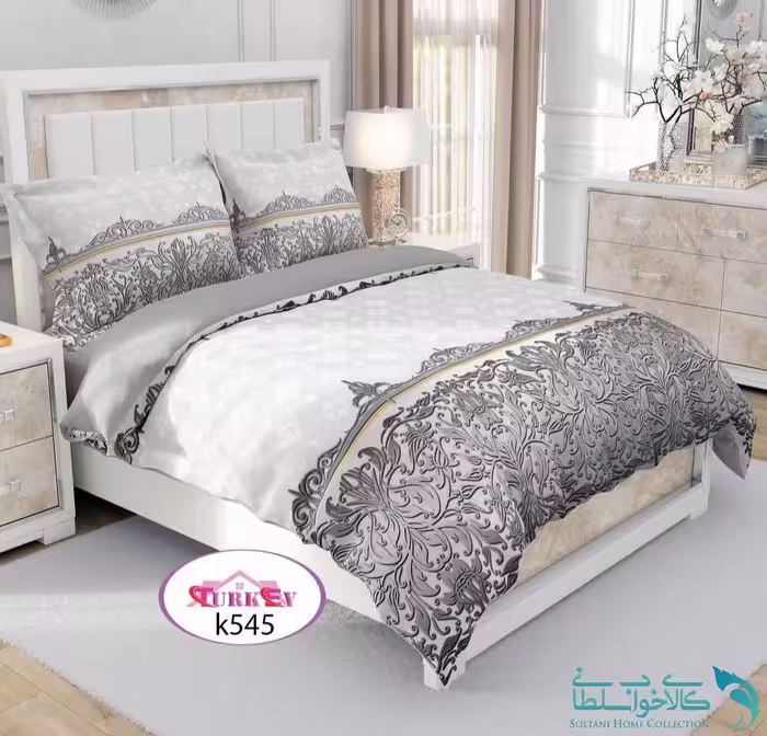 روتختی طرح داماس دونفره برند Turkev کد K545