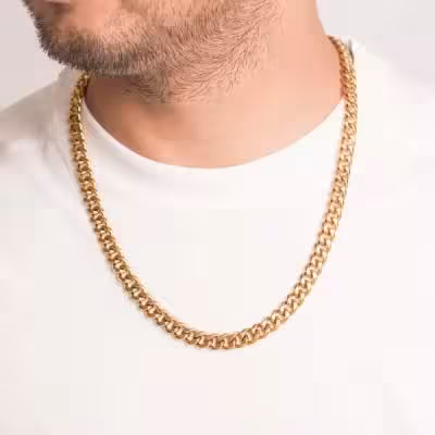 زنجیر کارتیر مردانه استیل با عیار 316. طراحی لوکس ایتالیایی..