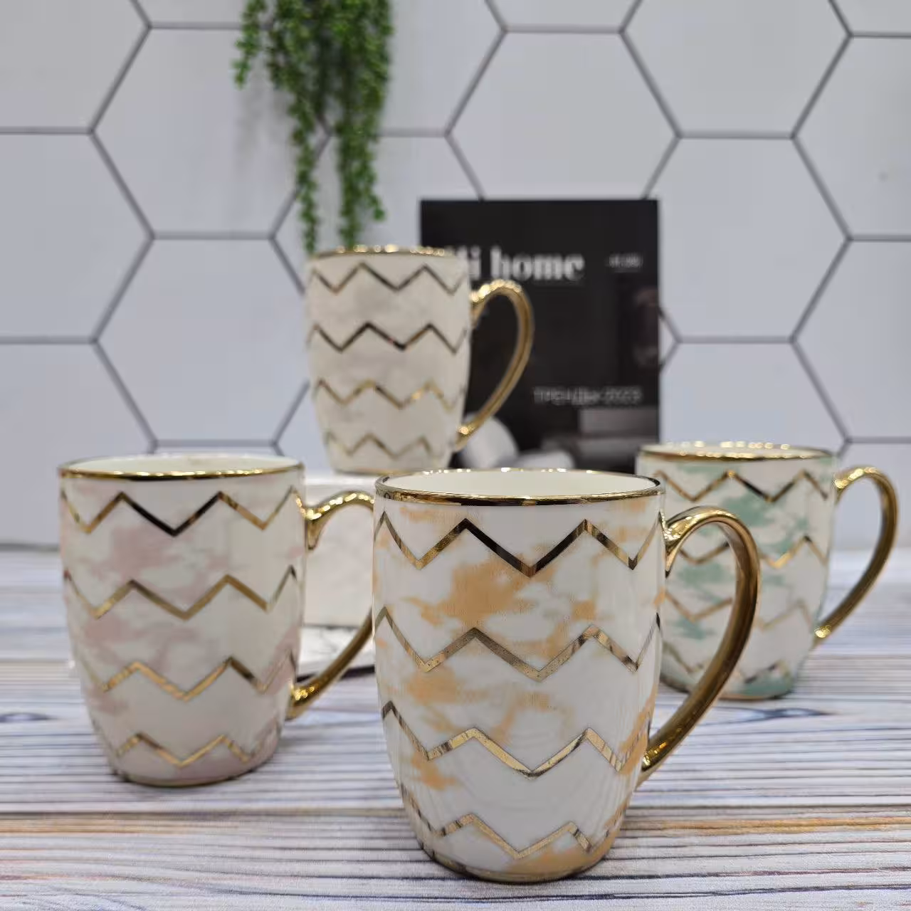 ماگ سرامیکی خط طلا