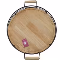 سینی گرد کاریزما بی وی کی قهوه ای تیره