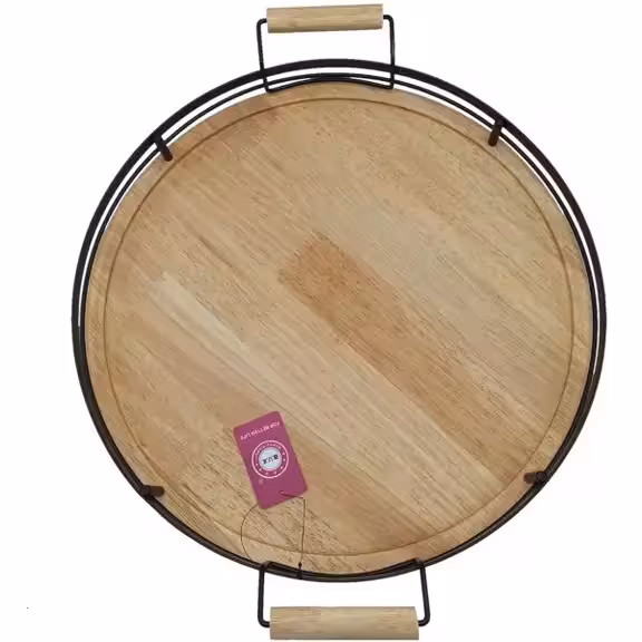 سینی گرد کاریزما بی وی کی قهوه ای تیره