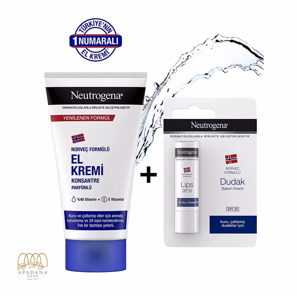 پک کرم مرطوب کننده دست معطر 75 میل و بالم لب SPF20 نوتروژینا