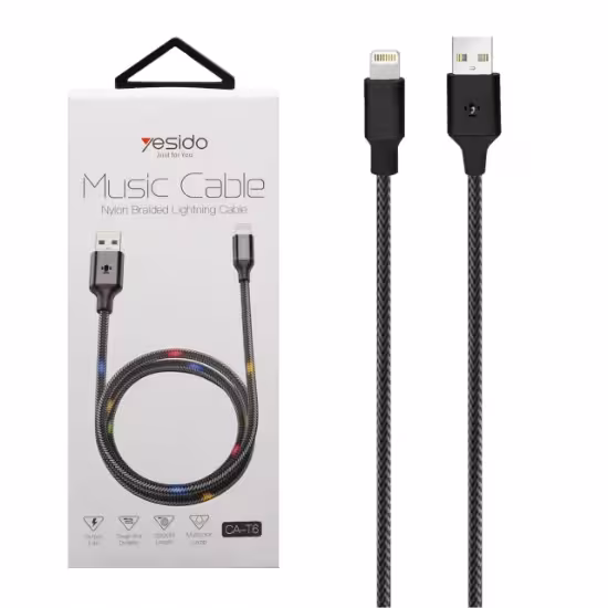 کابل تبدیل USB به lightning یسیدو مدل CA-T6 طول 1متر