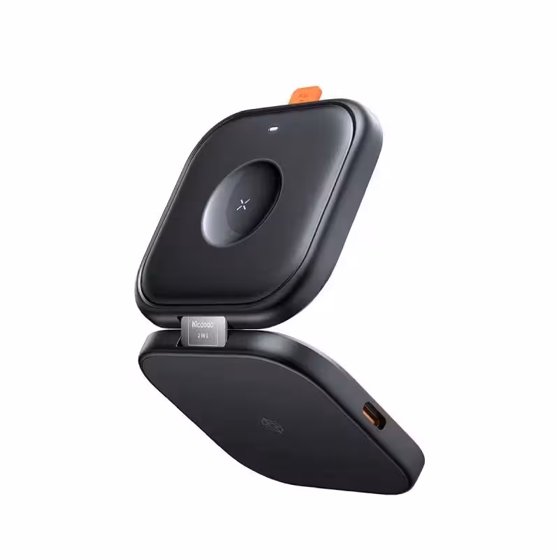 استند و شارژر وایرلس تاشو چندکاره مگنتی مک دودو مدل CH-216 با قابلیت شارژ اپل واچ