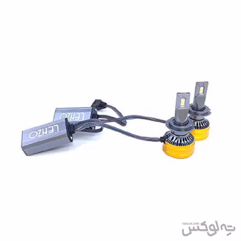 هدلایت دو طرفه دو رنگ لنزو مدل M100 پایه H4
