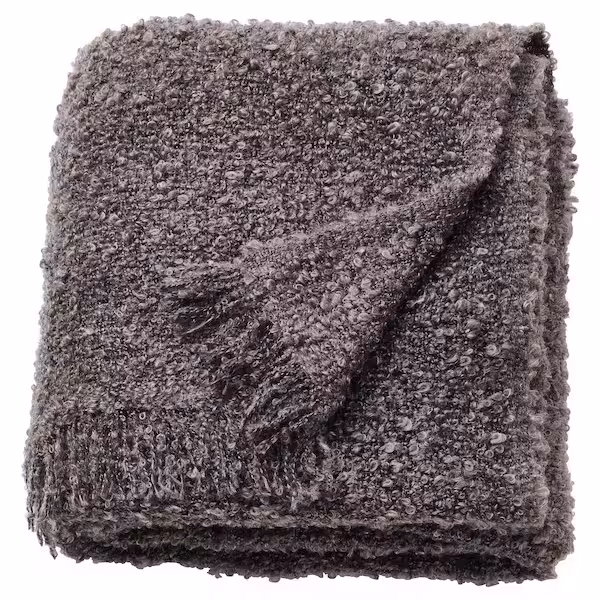 پتو یا شال مبل ایکیا مدل SANDBRODD کد 005.620.38 سایز 170x130 سانتی متر (خاکستری)