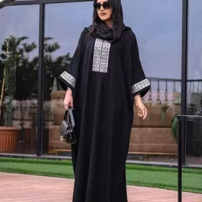 پیراهن مهمانی زنانه ژرژت مدل عبا مجلسی فرحناز