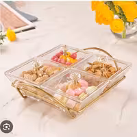 اردوخوری مربع 4خانه پایه فلزی لیمون