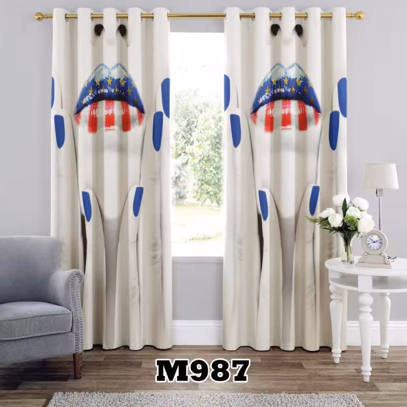 پرده سه بعدی طرح چهره