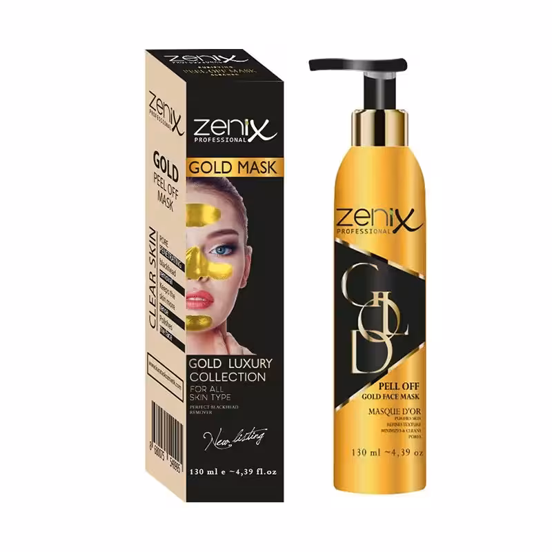 ماسک صورت گلد (طلایی) زنیکس Zenix مدل peel off ،ترکیه حجم 130 میل