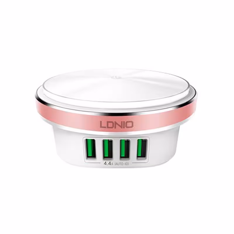 هاب 4 پورت و چراغ خواب الدینیو مدل Ldnio a4406