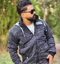 کاپشن مردانه پسرانه مدل سوپرمی رنگ ذغالی