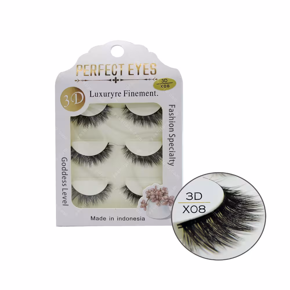 مژه 3D پرفکت آیز 3جفتی مدل X08