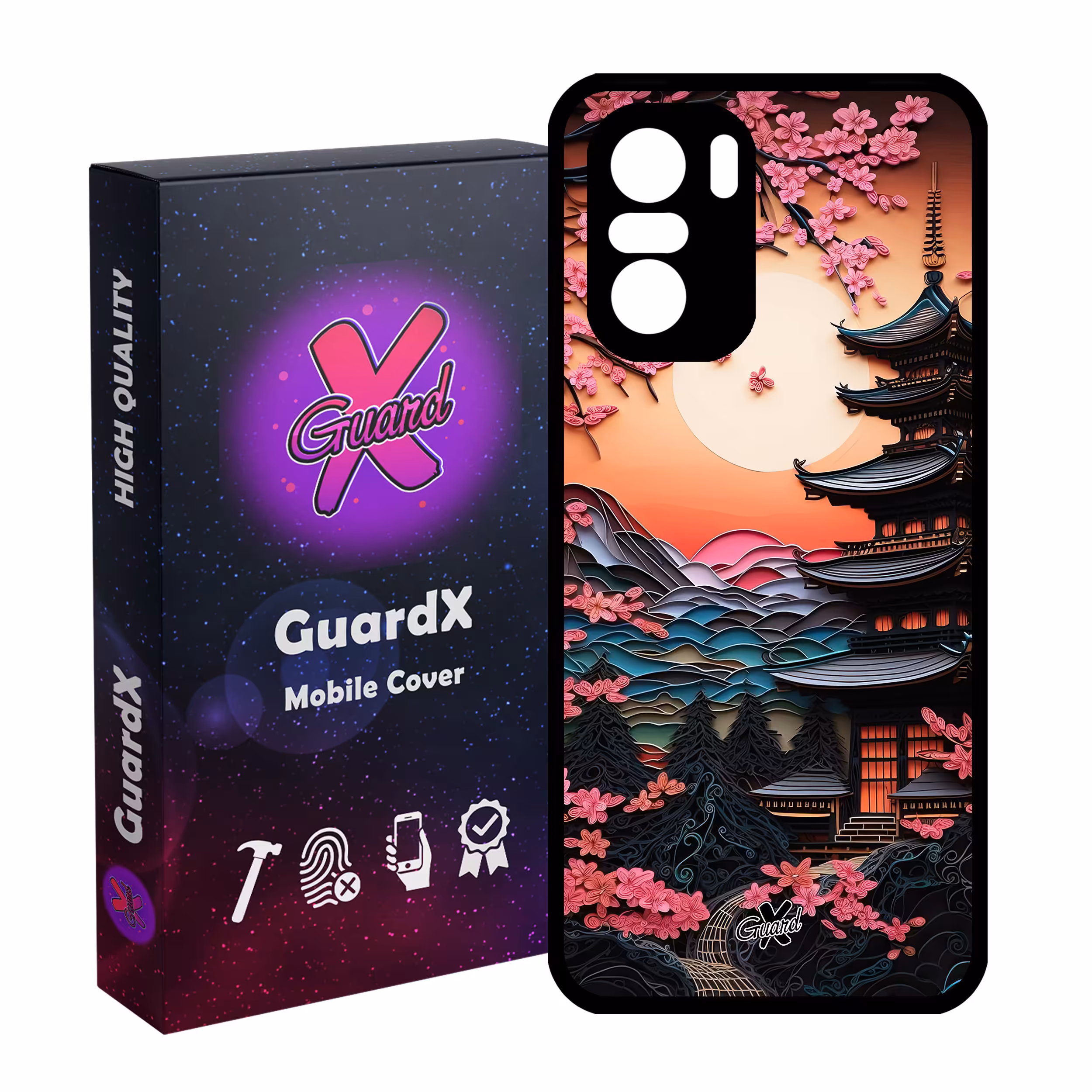 کاور گارد ایکس طرح معبد ژاپن مدل Glass10582 مناسب برای گوشی موبایل شیائومی Poco F3/MI 11X/MI 11X Pro/Redmi K40/K40 Pro