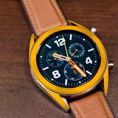 برچسب ماهوت طرح Matte-Deep-Mustard مناسب برای ساعت هوشمند هوآوی Watch GT