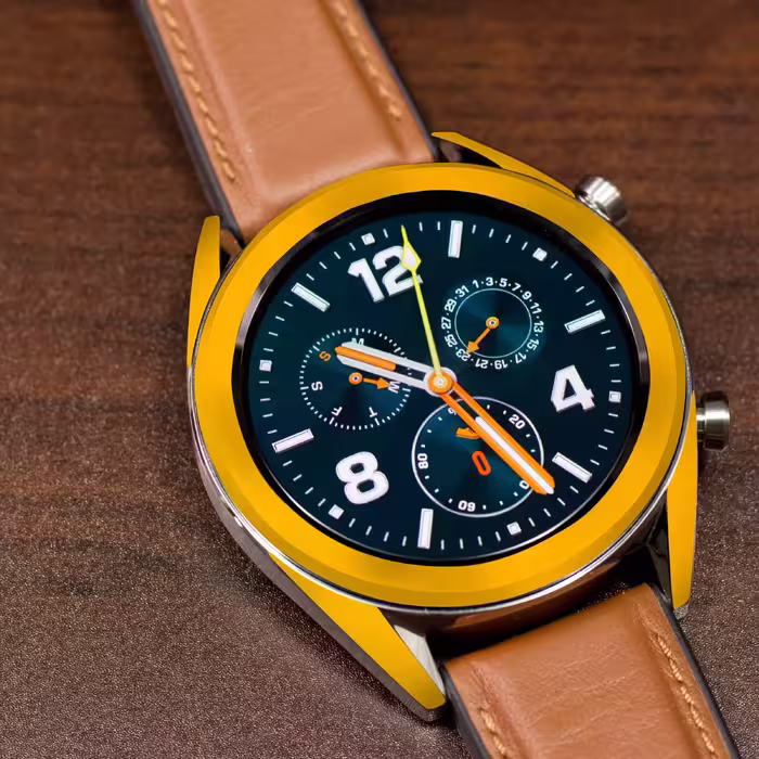 برچسب ماهوت طرح Matte-Deep-Mustard مناسب برای ساعت هوشمند هوآوی Watch GT