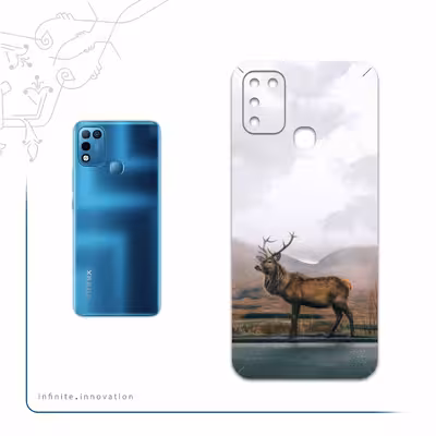 برچسب پوششی ماهوت مدل Horned-Deer مناسب برای گوشی موبایل اینفینیکس Hot 10 Play