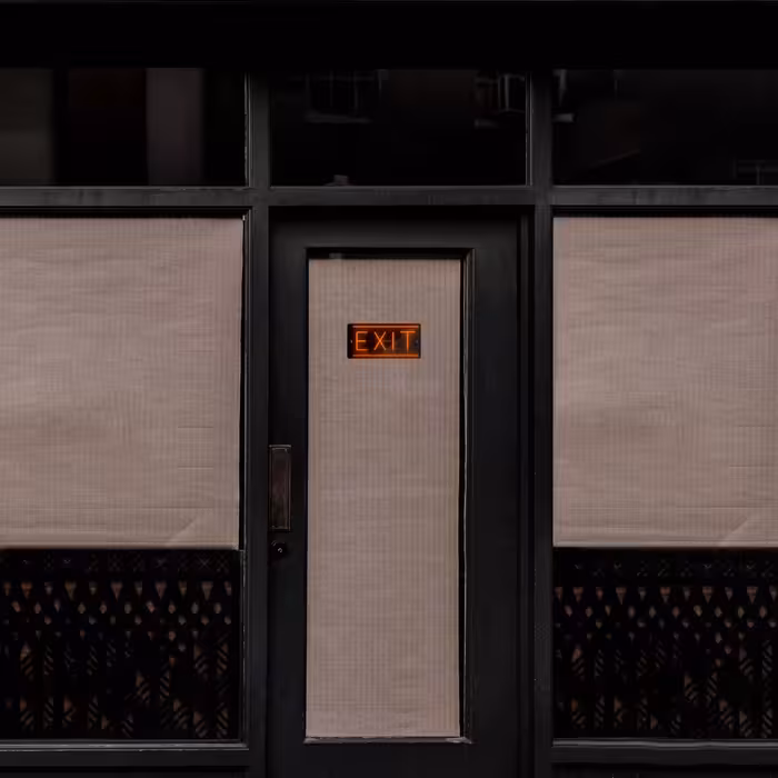 چراغ دیواری نئون دیزاین طرح Exit-BL_ORG