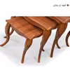 میز پذیرایی میز چوب مدل پیچک مجموعه 4 عددی