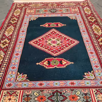 فرش دستبافت یک متری طرح لوزی کد AA280