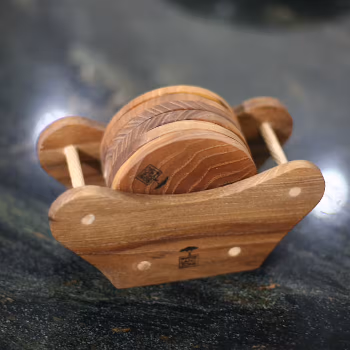 زیر لیوانی وودلندزون مدل کلاسیک مجموعه 6 عددی