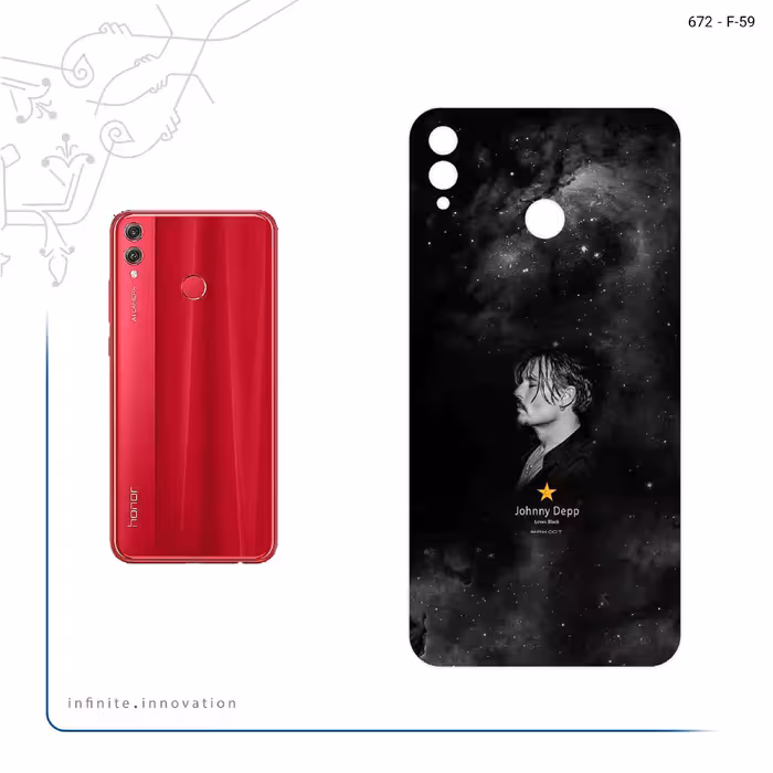 برچسب پوششی ماهوت مدل Johnny Depp مناسب برای گوشی موبایل آنر 8X Max