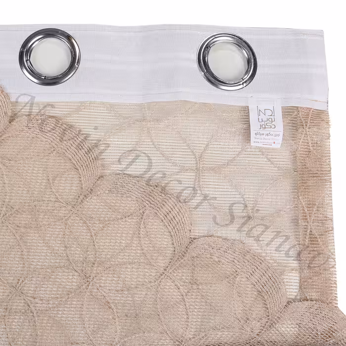 پرده نوین دکور سیاناو مدل تور دایره ای سایز 280 × 300 سانتی متر