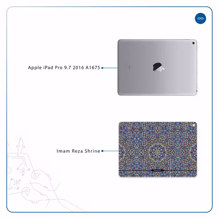 برچسب پوششی ماهوت مدل Iran-Tile6 مناسب برای تبلت اپل iPad Pro 9.7 2016 A1675