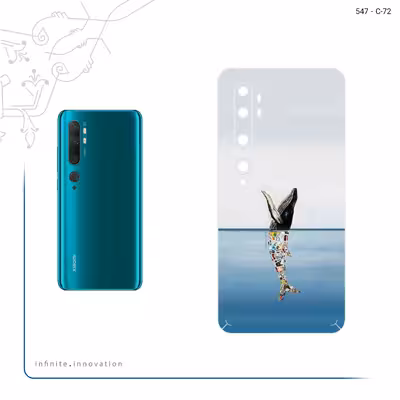 برچسب پوششی ماهوت مدل Collage of Sea Trash مناسب برای گوشی موبایل شیائومی Mi Note 10