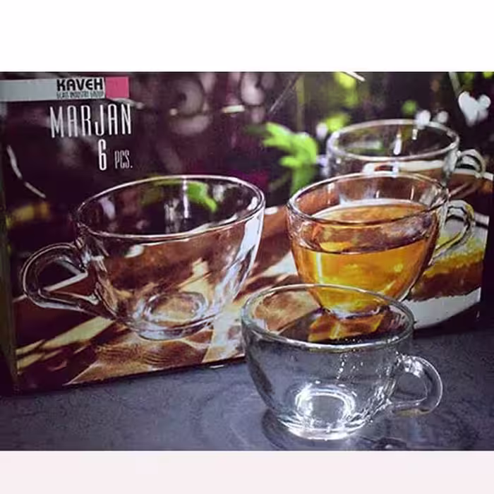 فنجان بلور کاوه مدل مرجان کد 000542 بسته 6 عددی