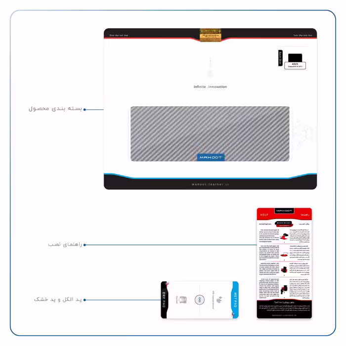 برچسب پوششی ماهوت مدل Steel-Fiber مناسب برای تبلت ایسوس Zenpad 3S 10 2017 Z500KL