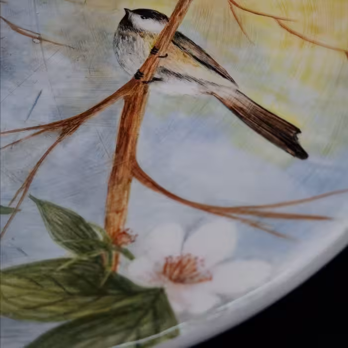 شیرینی خوری سرامیکی هیوا طرح شکوفه کد 11152808