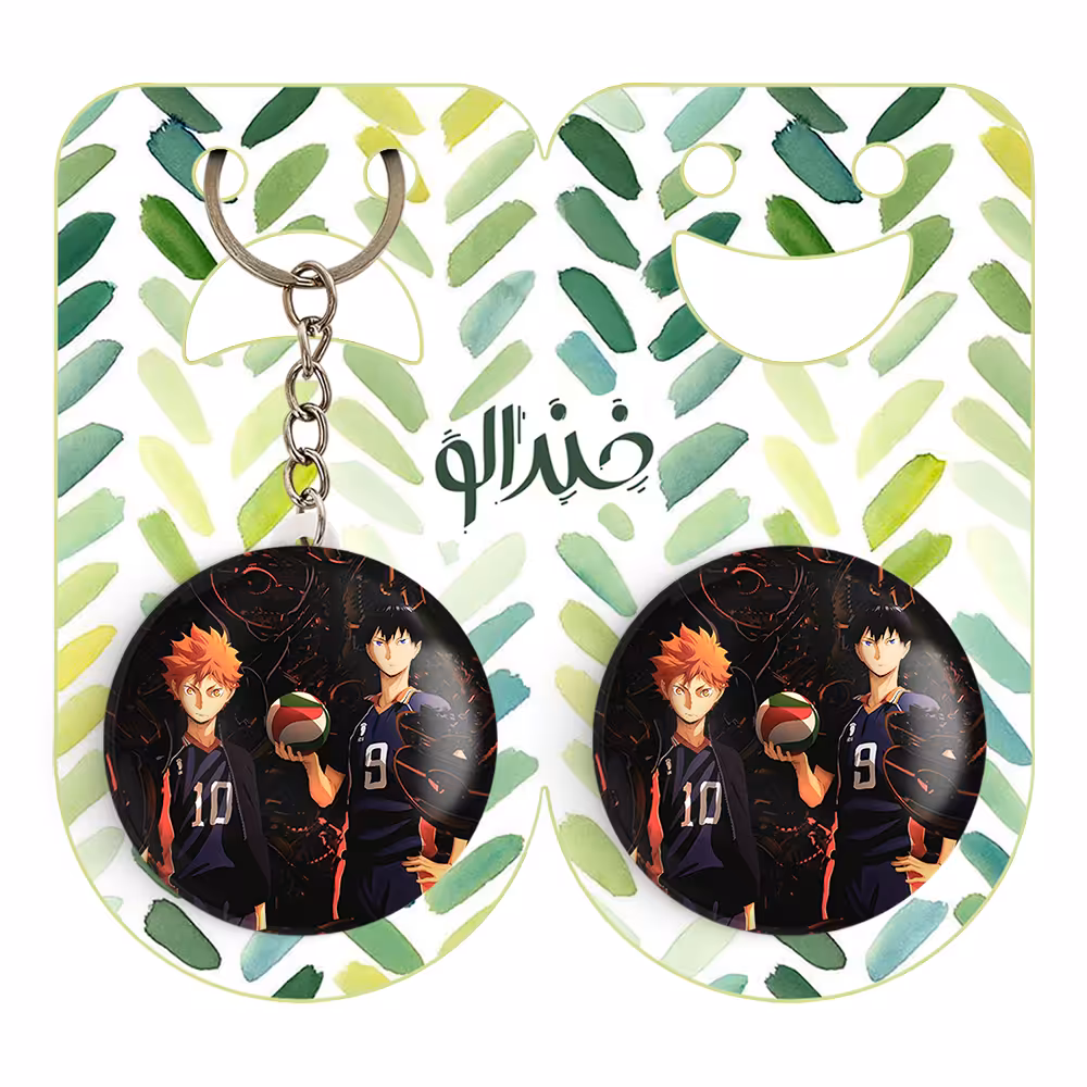 پیکسل خندالو مدل کاگیاما و هیناتا انیمه آبشار سرنوشت هایکیو کاگیاما کد 11181 به همراه جاکلیدی