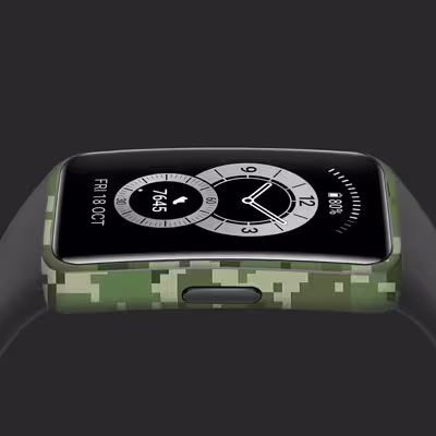 برچسب ماهوت طرح Army Green Pixel مناسب برای ساعت هوشمند هوآوی band 6
