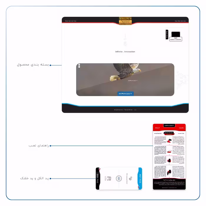 برچسب پوششی ماهوت مدل Eagle مناسب برای تبلت اپل iPad Pro 11 2018 A1934