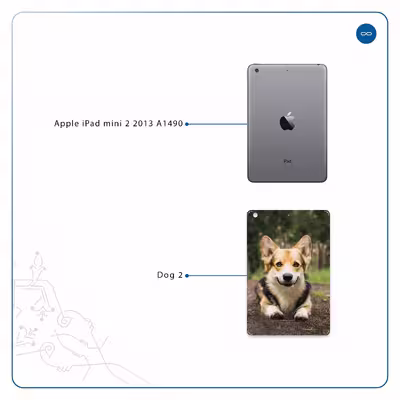 برچسب پوششی ماهوت مدل Dog-2 مناسب برای تبلت اپل iPad mini 2 2013 A1490