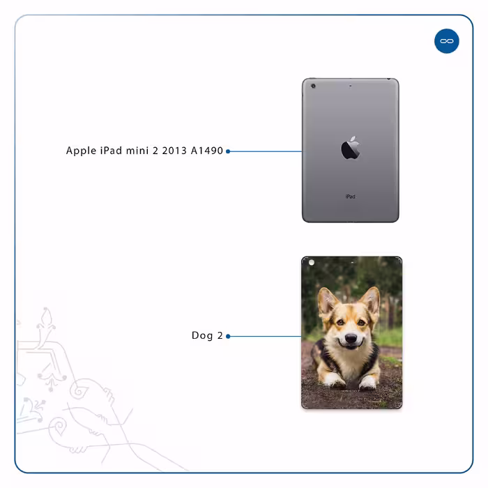 برچسب پوششی ماهوت مدل Dog-2 مناسب برای تبلت اپل iPad mini 2 2013 A1490
