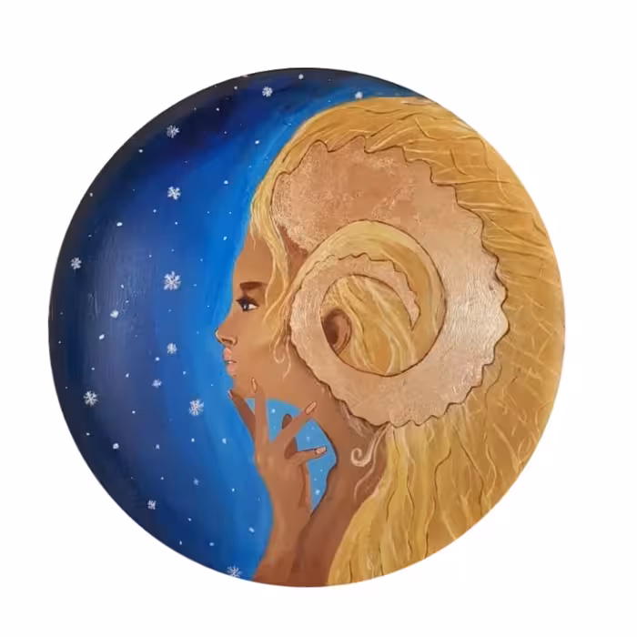 بشقاب دیوارکوب سفالی مدل فانتزی دختر دی