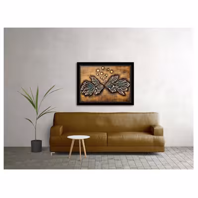 تابلو برجسته طرح دو ماهی مدل f2