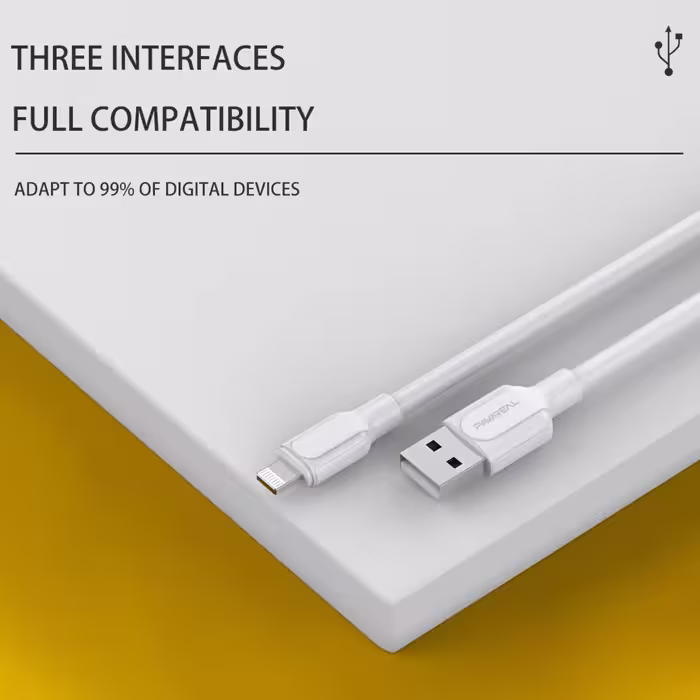 کابل تبدیل USB به لایتنینگ پاواریال مدل DC-126 طول 1 متر