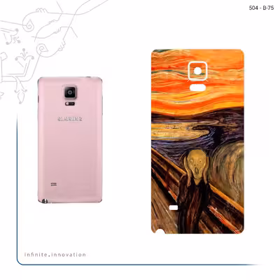 برچسب پوششی ماهوت مدل The Scream of Munch مناسب برای گوشی موبایل سامسونگ Galaxy Note 4