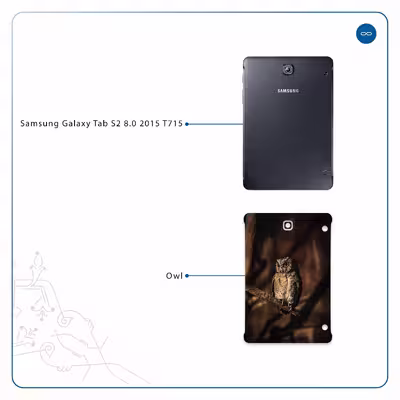برچسب پوششی ماهوت مدل Owl مناسب برای تبلت سامسونگ Galaxy Tab S2 8.0 2015 T715