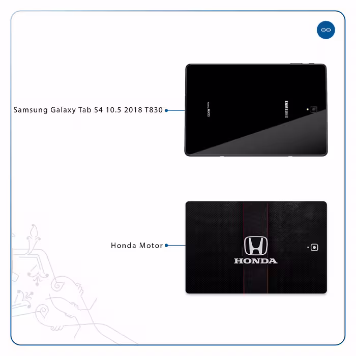برچسب پوششی ماهوت مدل Honda Motor مناسب برای تبلت سامسونگ Galaxy Tab S4 10.5 2018 T830